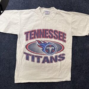 Vintage 90s Tennessee Titans Shirt Mens Medium White NFL Football All Sport Tee